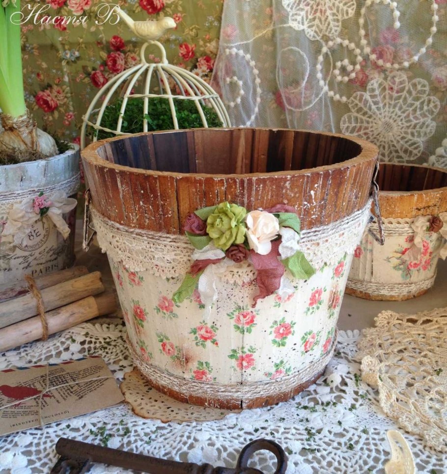 Украсить цветочный горшок