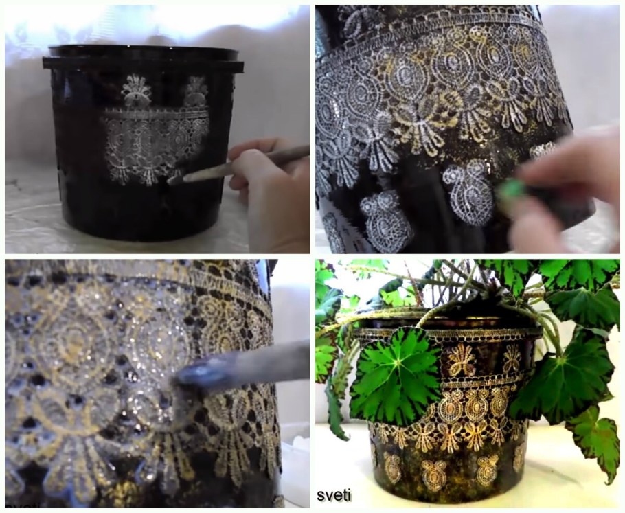 Декорирование пластикового ведра