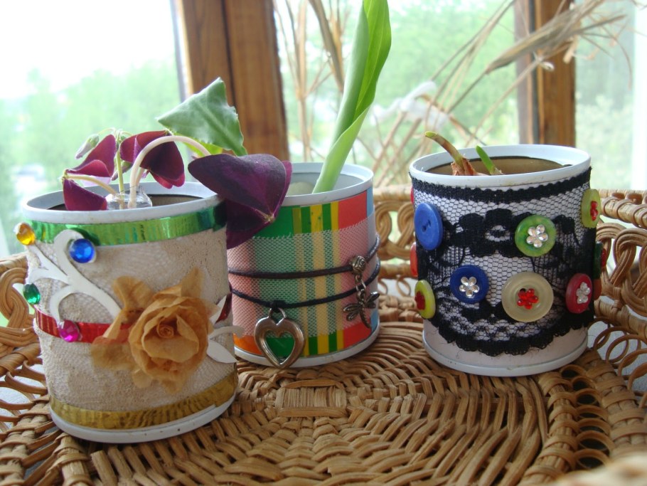 Декор горшка для цветов