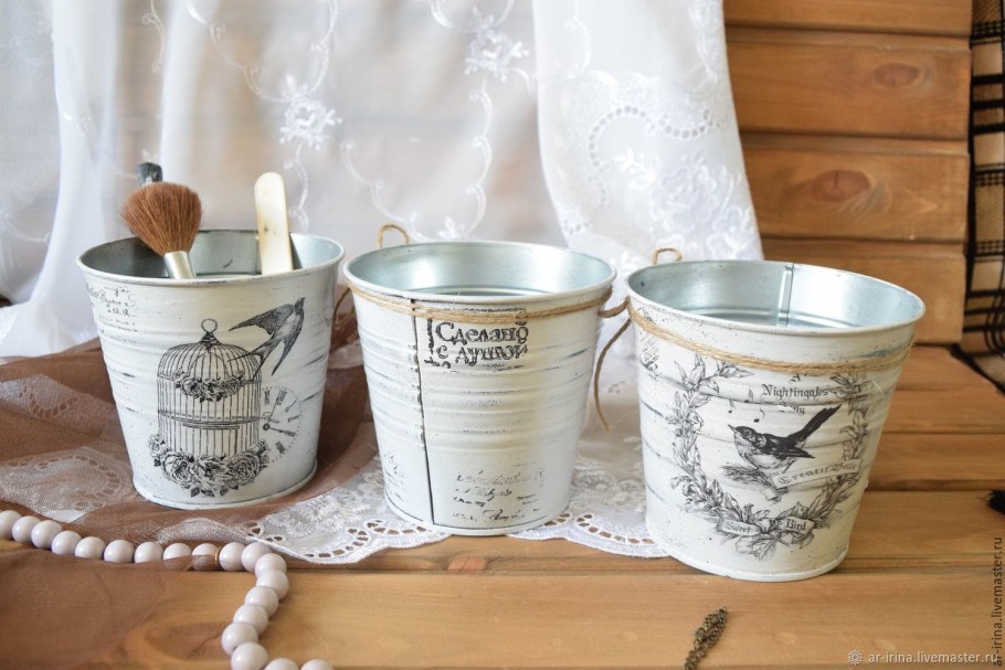 Декорирование цветочных горшков