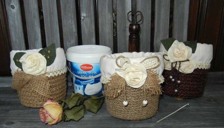 Корзинка из пластикового ведерка