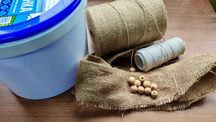 Декор пластикового ведерка