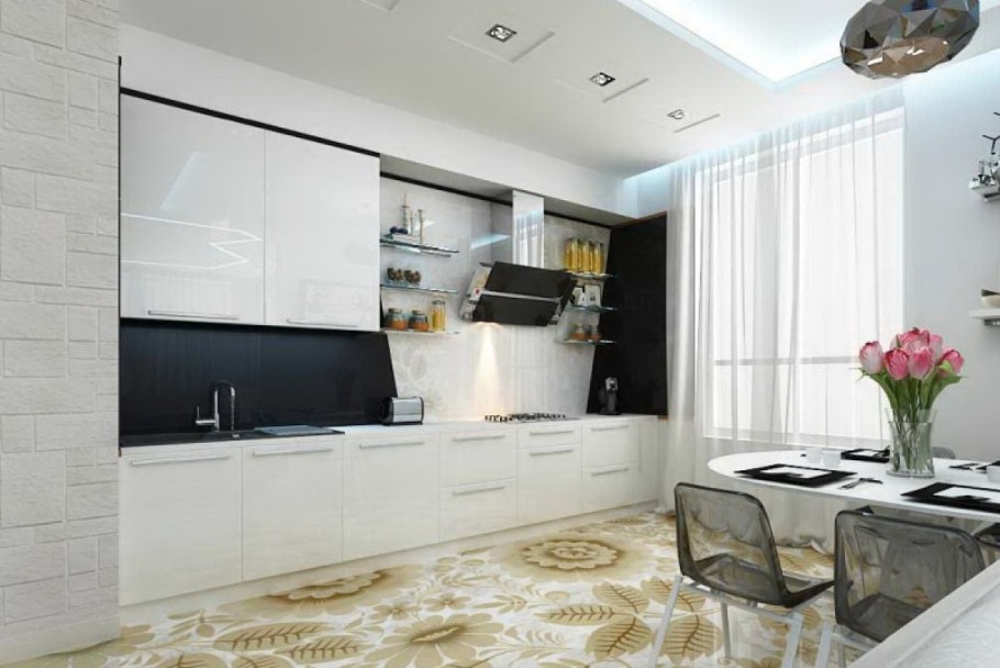 Белые кухни в современном стиле