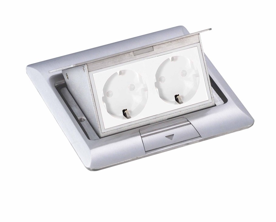 Donel выдвижной блок 8 (4+4) мод. Алюминий (с уст. Набором)