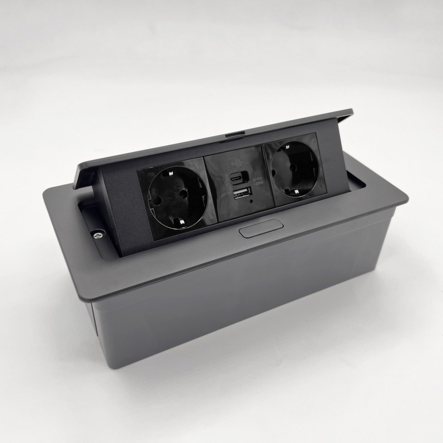 Блок розеток выдвижной 2 rj45 2 Euro