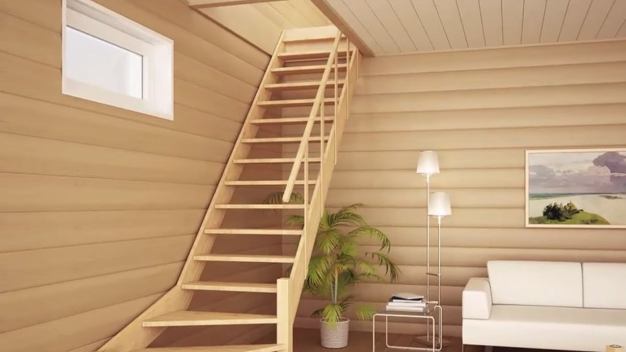 Дачная лестница на второй этаж