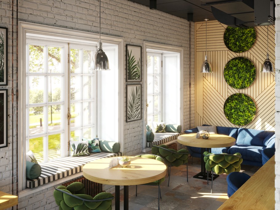 Кафе в эко стиле