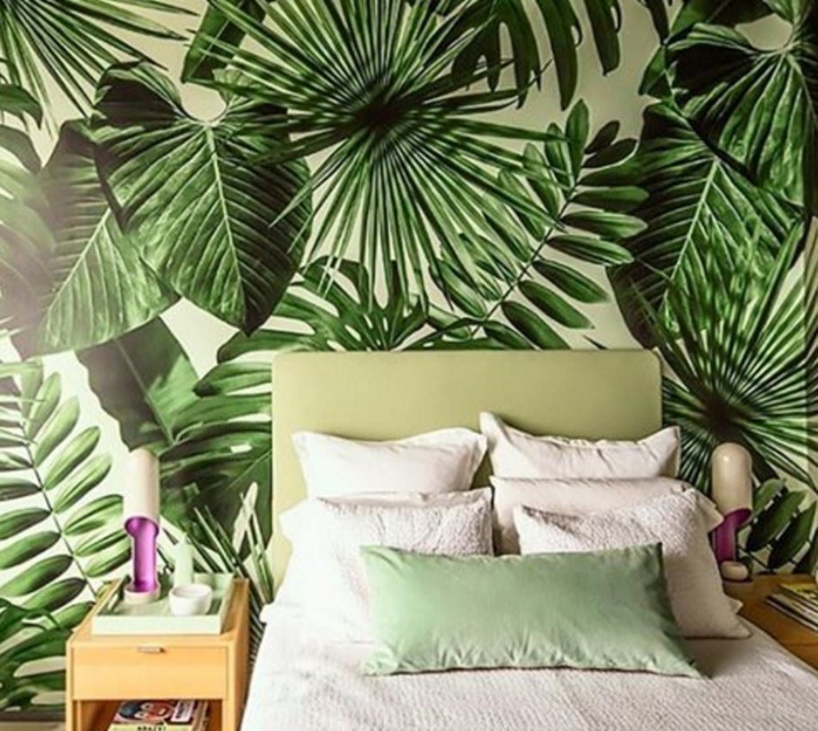 Спальная комната в тропическом стиле