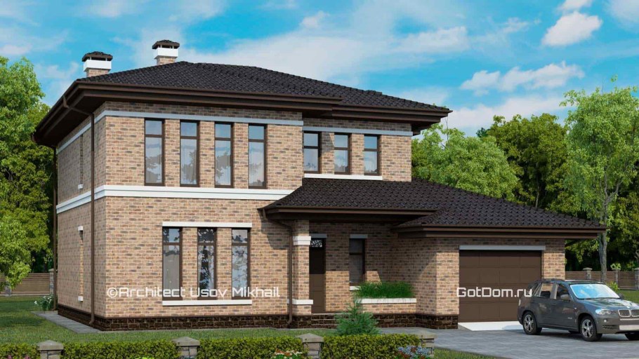 Проект 2 этажного каменного дома
