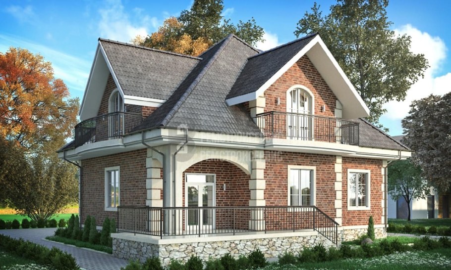 Дом с подвалом и мансардой проект 160м2