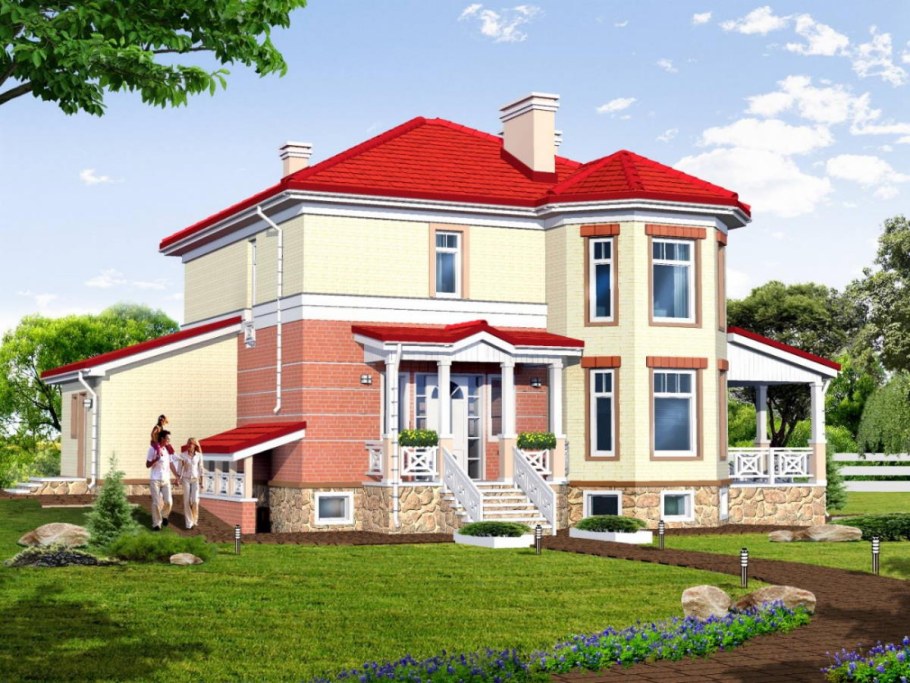 Двухэтажный коттедж