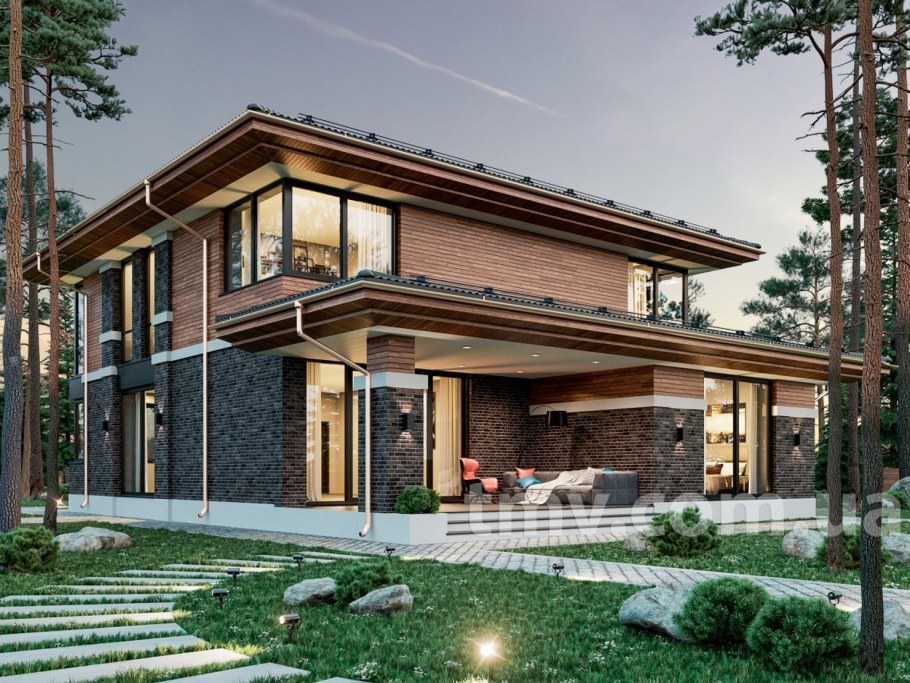 Дом в стиле Райта 200 кв м