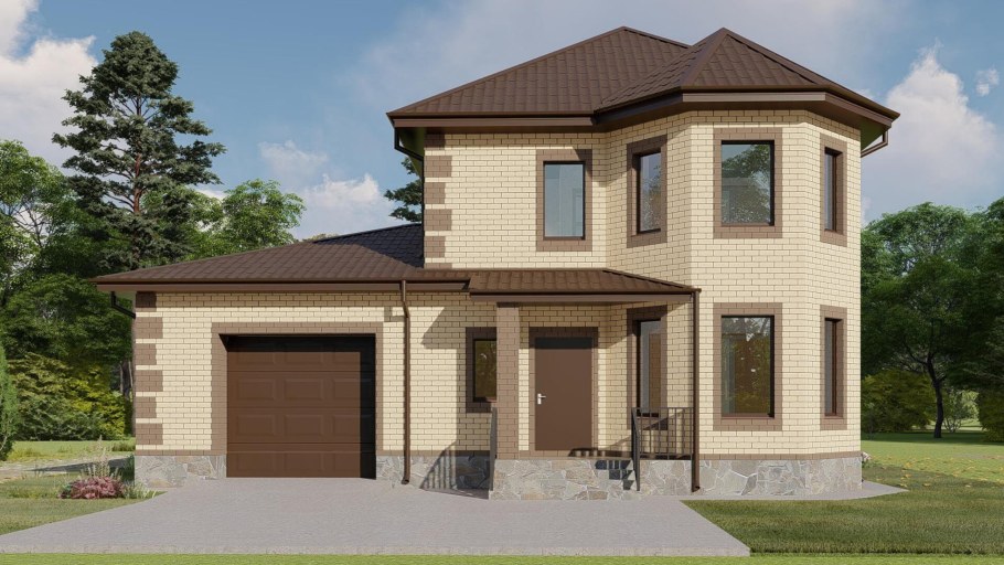 Проекты коттеджей с гаражом