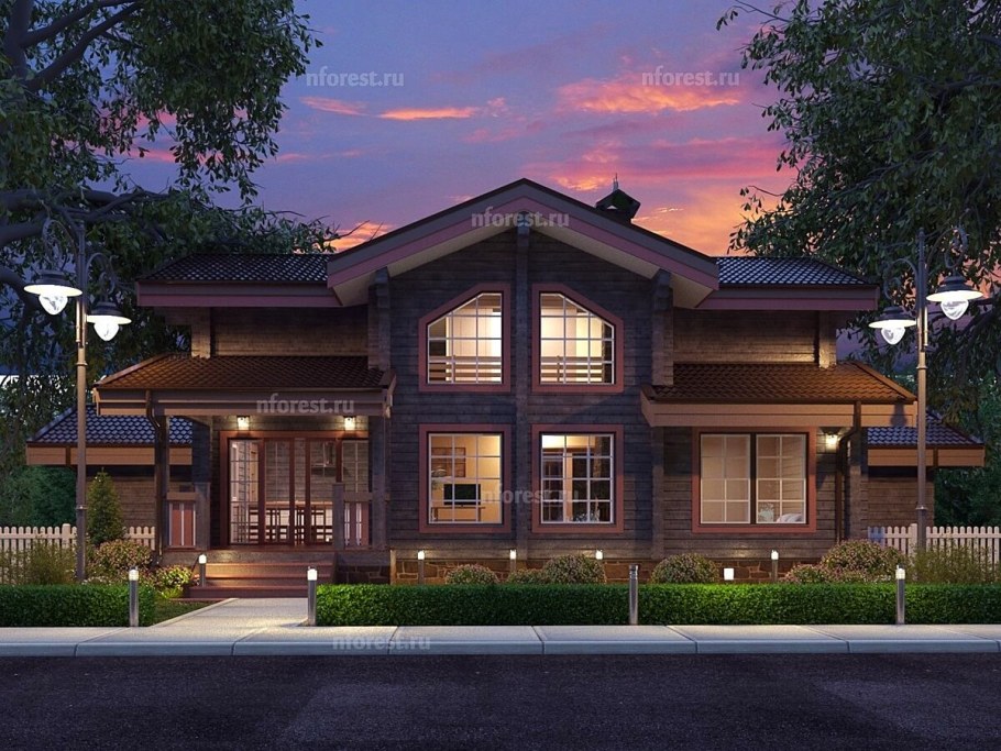 Проекты домов из клееного бруса 200 кв.м