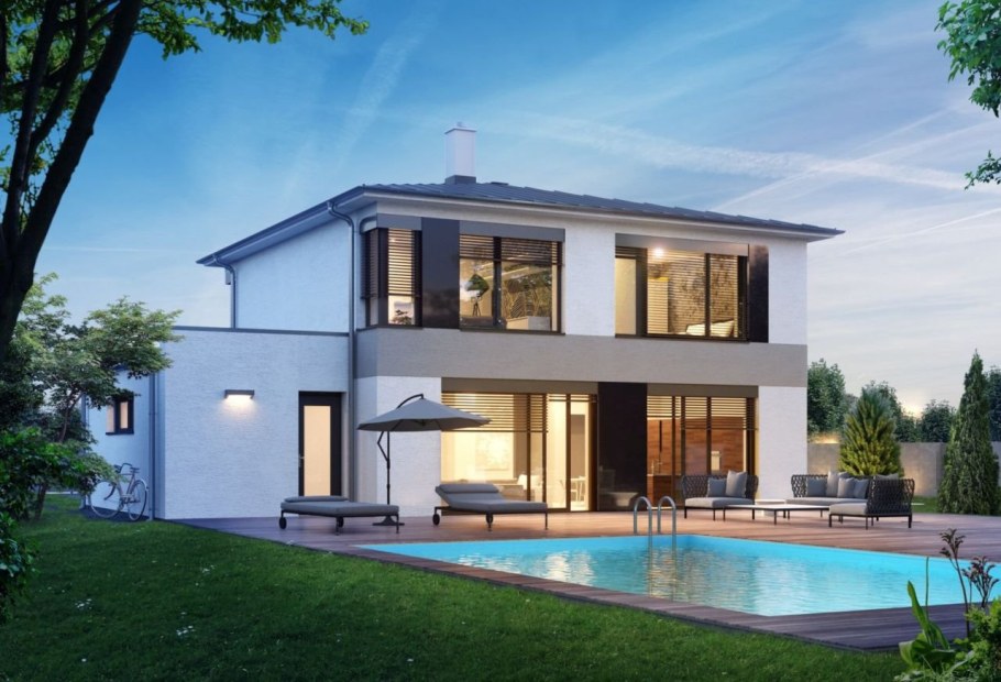 Стильный двухэтажный дом