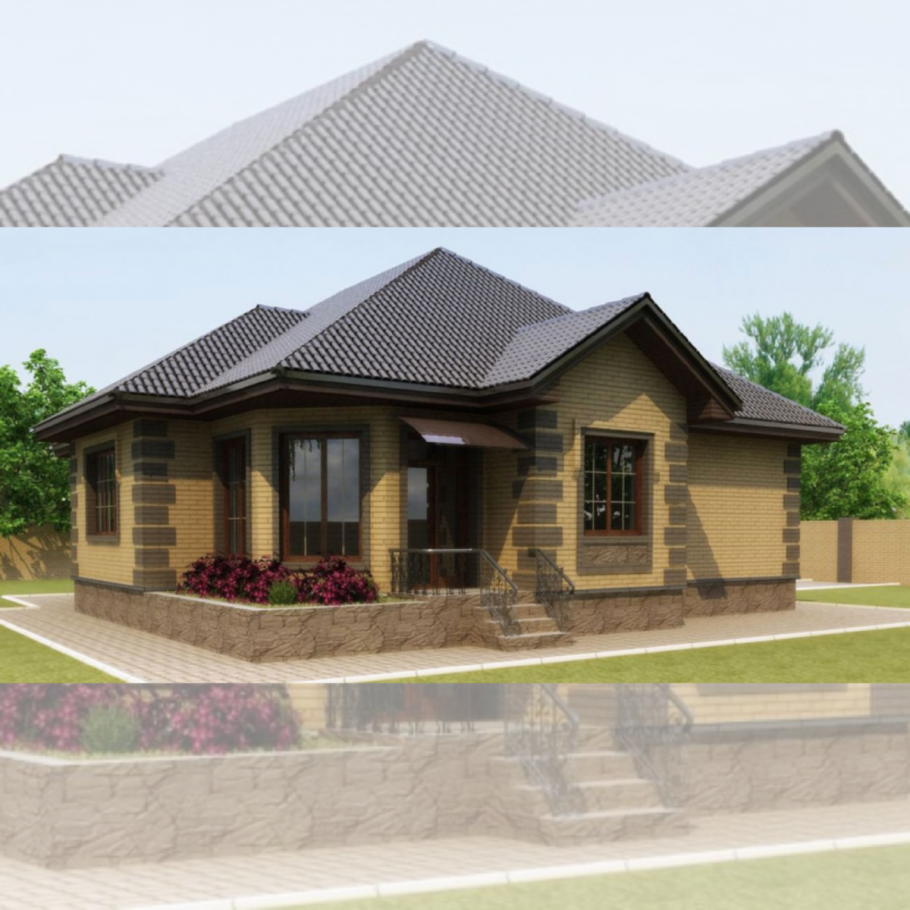 Одноэтажный дом 150