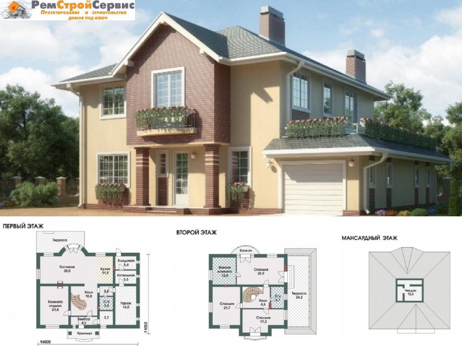 Проекты двухэтажных домов с гаражом до 200 кв.м