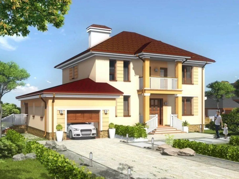 Двухэтажный гараж на даче