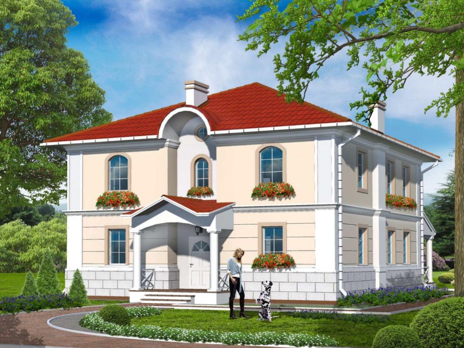 Проекты двухэтажных коттеджей