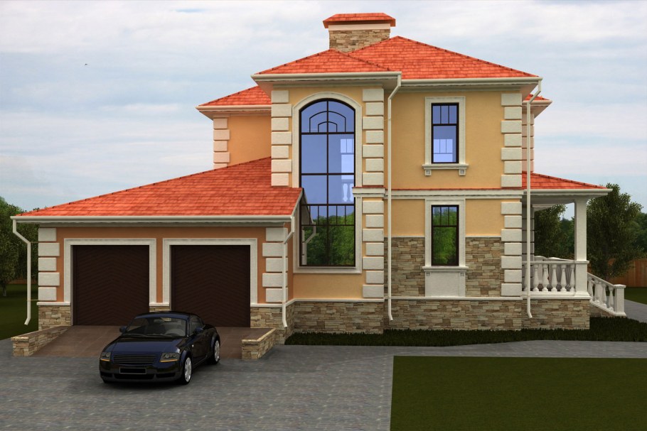 Дом 300 кв.м 2 этажа с гаражом