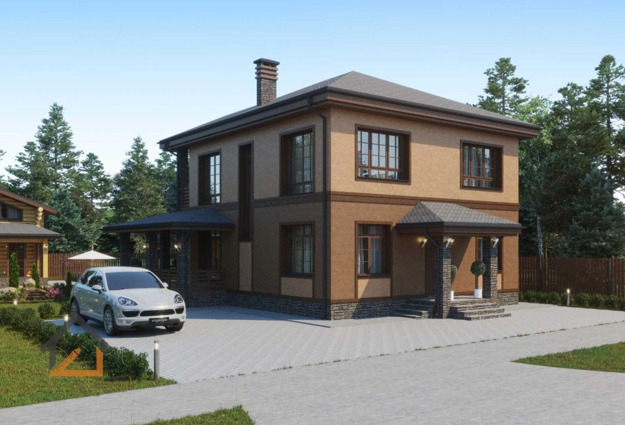 Двухэтажный коттедж