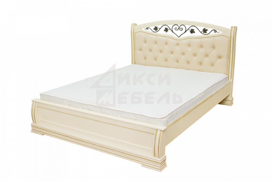 Сиена белая патина кровать 90*200