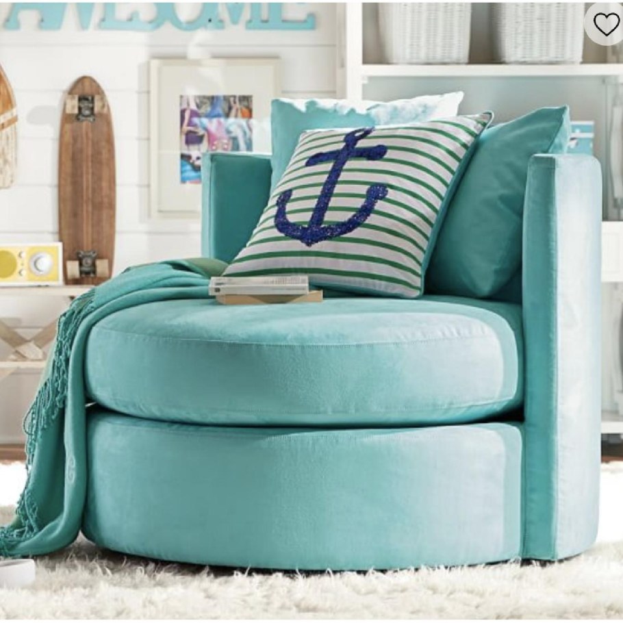 Кресло кровать бирюзовое