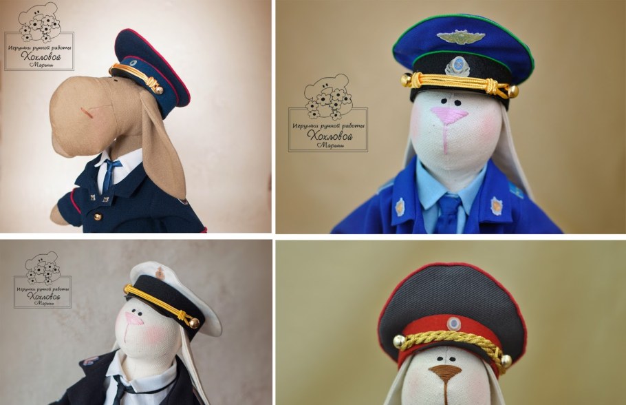 Кукла полицейский из фетра