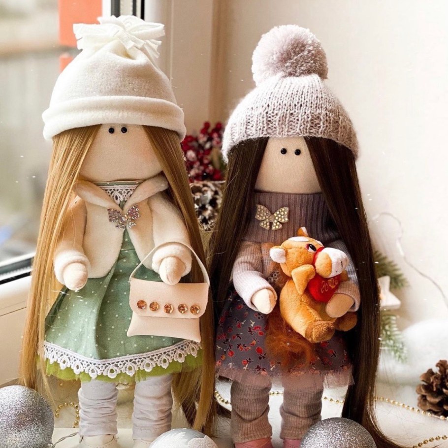 Куклы текстильные интерьерные