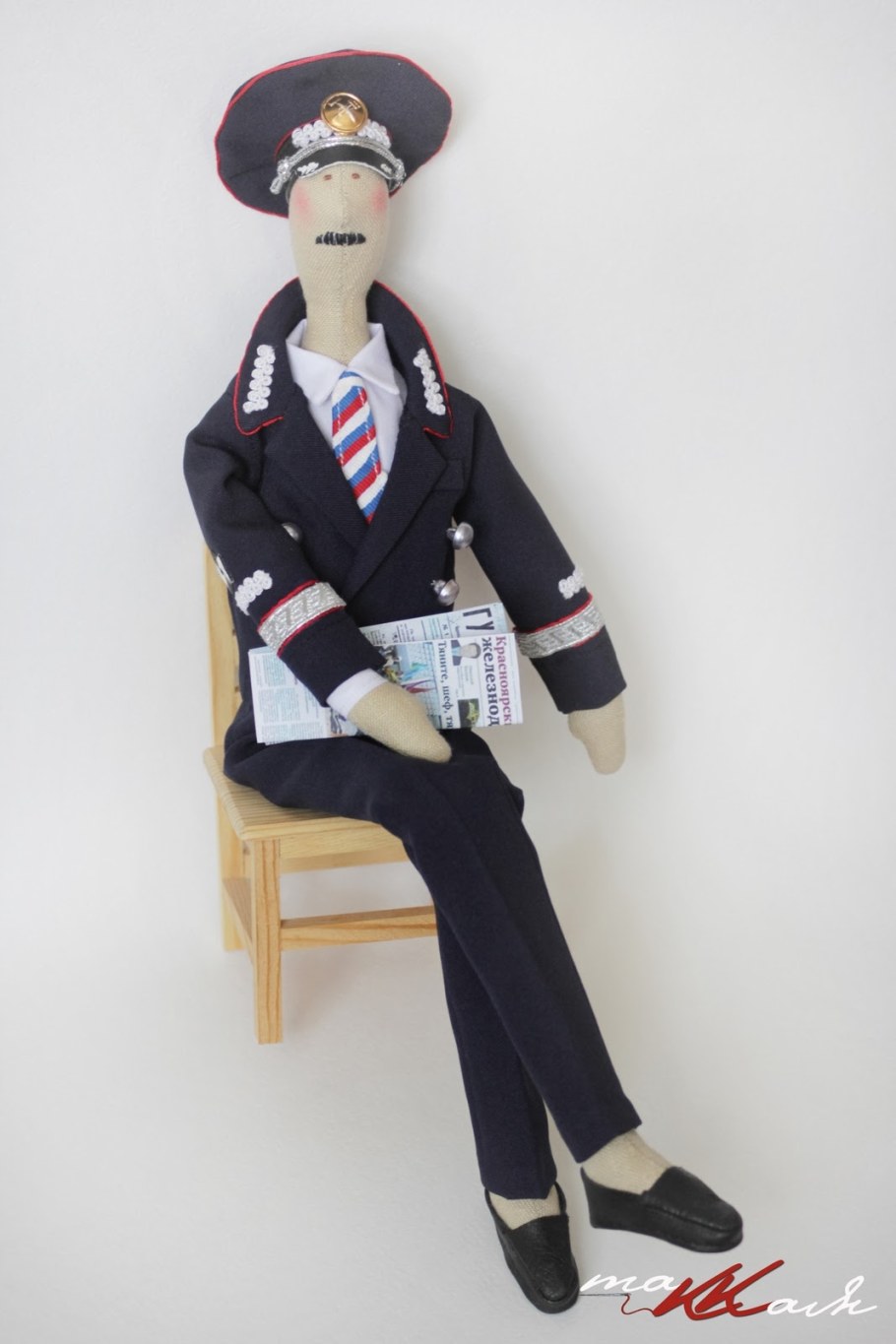 Кукла Тильда железнодорожница