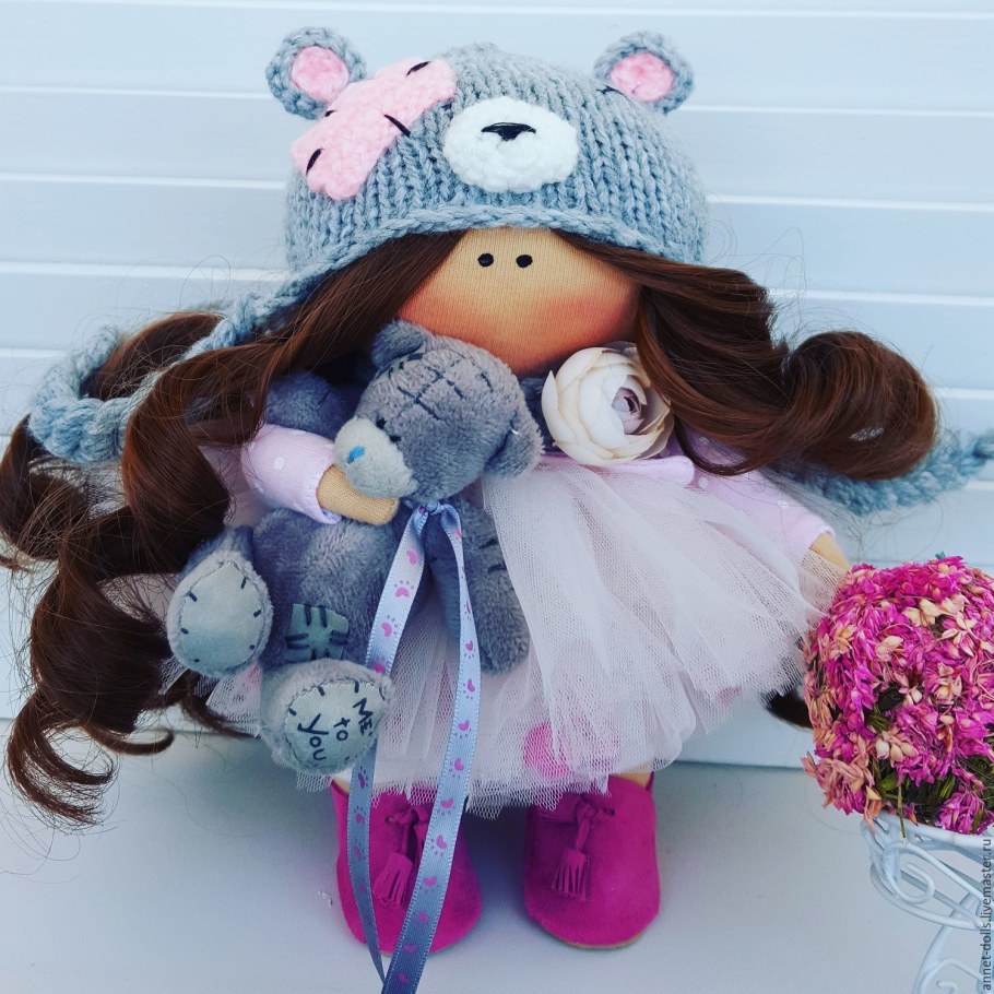 Куклы интерьерные с трикотажной шапкой