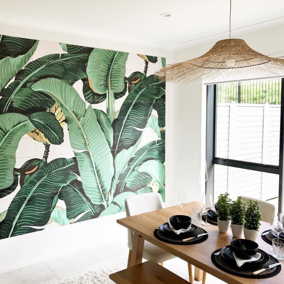 Affresco в интерьере тропики