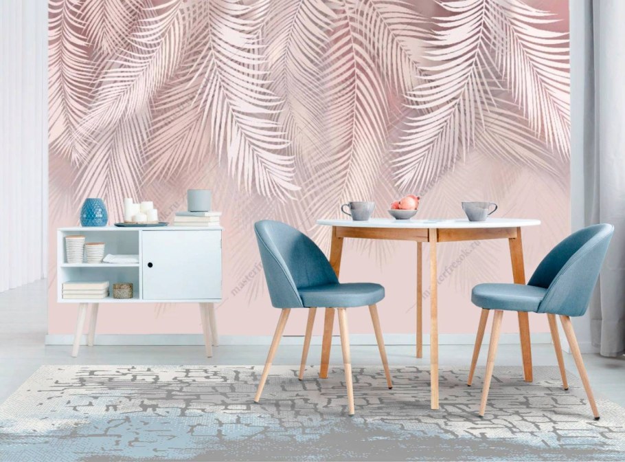 Affresco в интерьере тропики