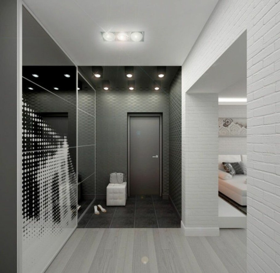 Прихожая в серых тонах