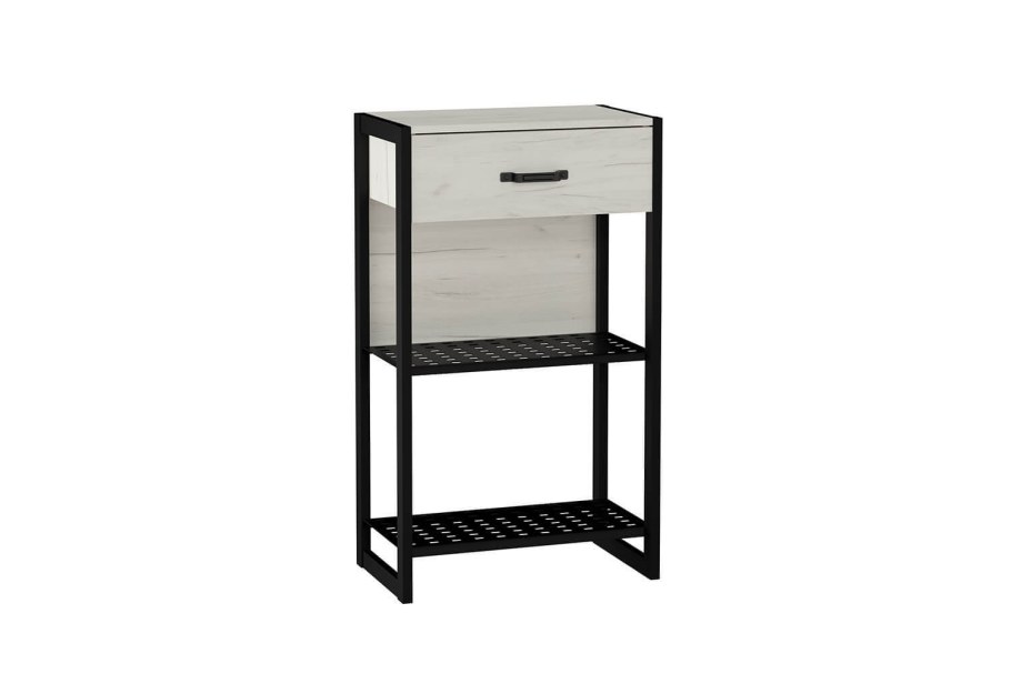 Техно прихожая №2 (дуб крафт белый/серый шифер)