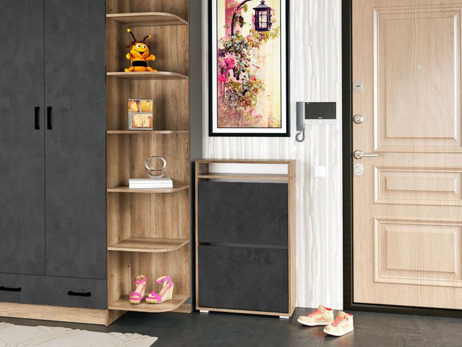 Обувница цвет бетон