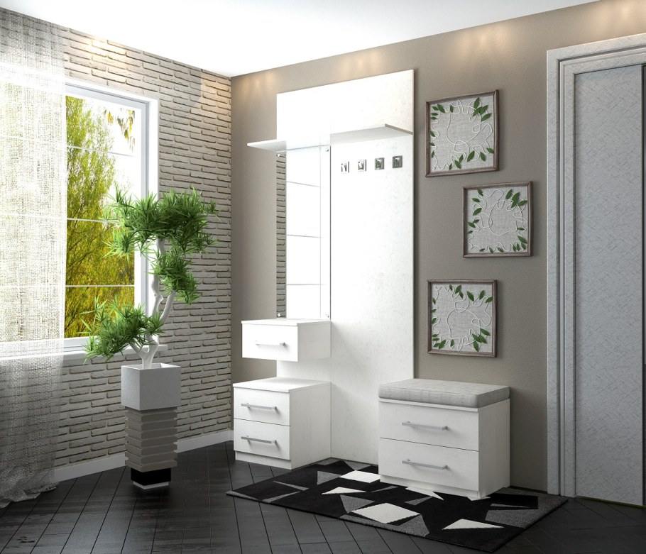 ЛАЙФМЕБЕЛЬ прихожая белая фортуна1700