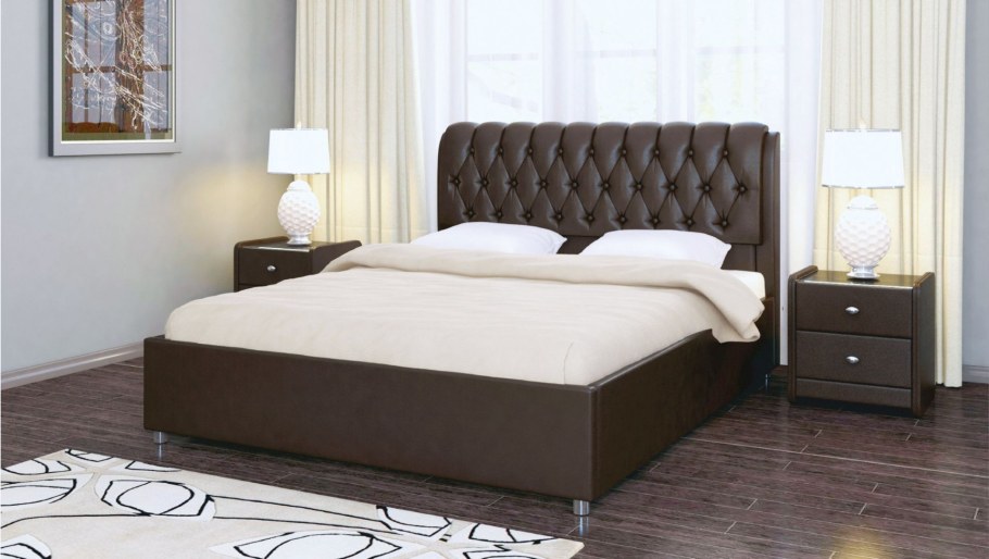 Кровать Барселона Браво мебель шоколад