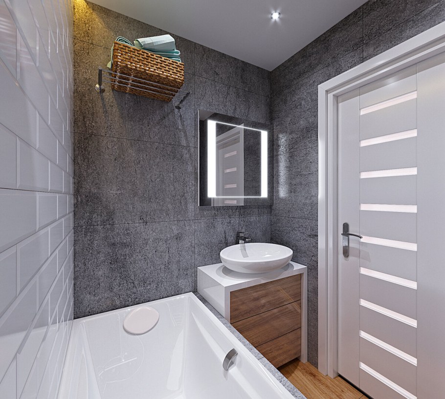 Дизайн маленькой ванной комнаты