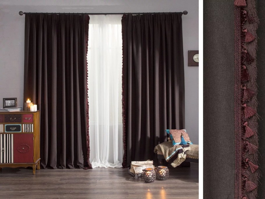 Шторы шоколадного цвета