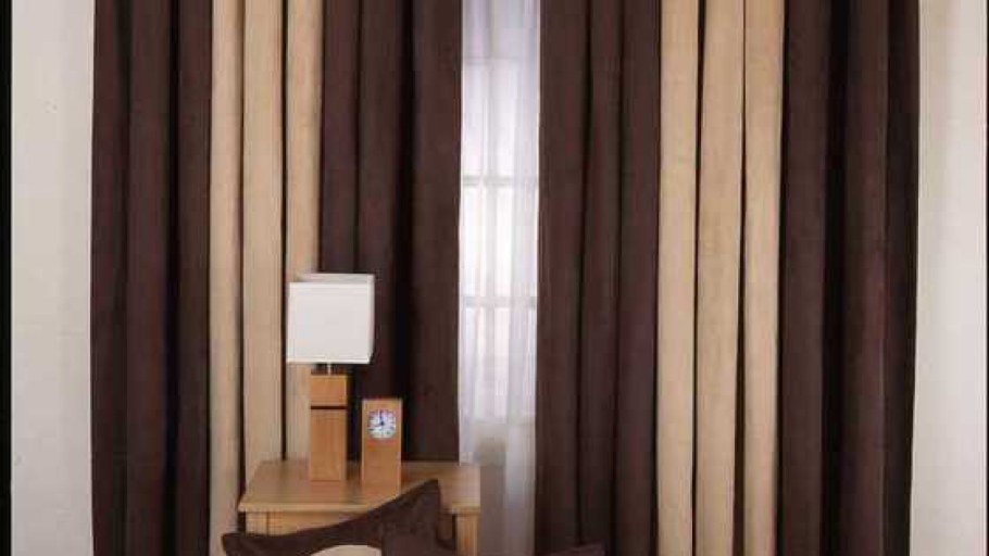 Коричневая тюль в интерьере