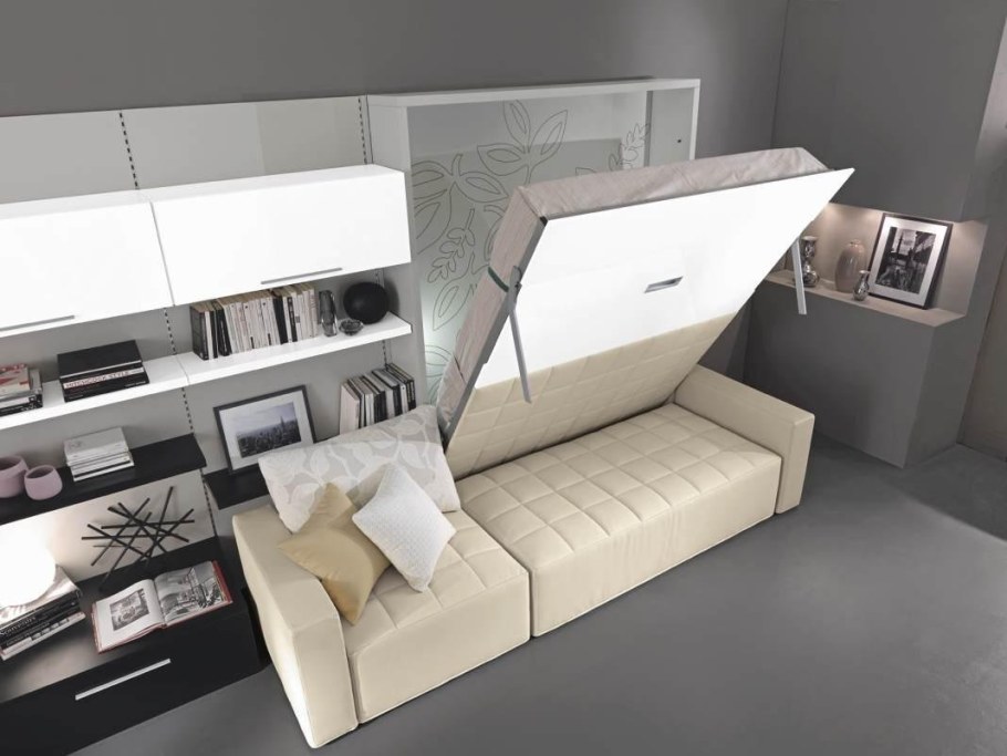 Подъемная кровать с диваном