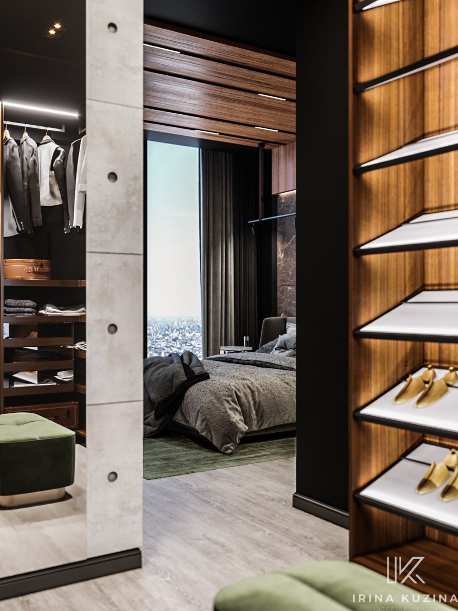 Спальня с гордиробнойи