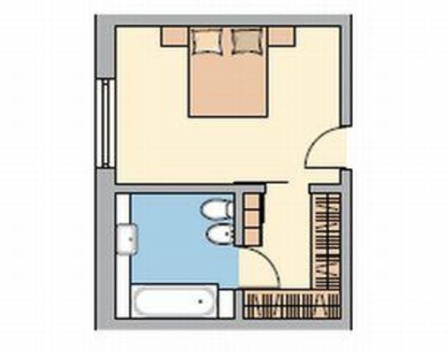 Планировка квартиры если входная дверь напротив ванны