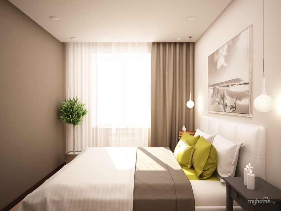 Интерьер спальни 12 кв.м