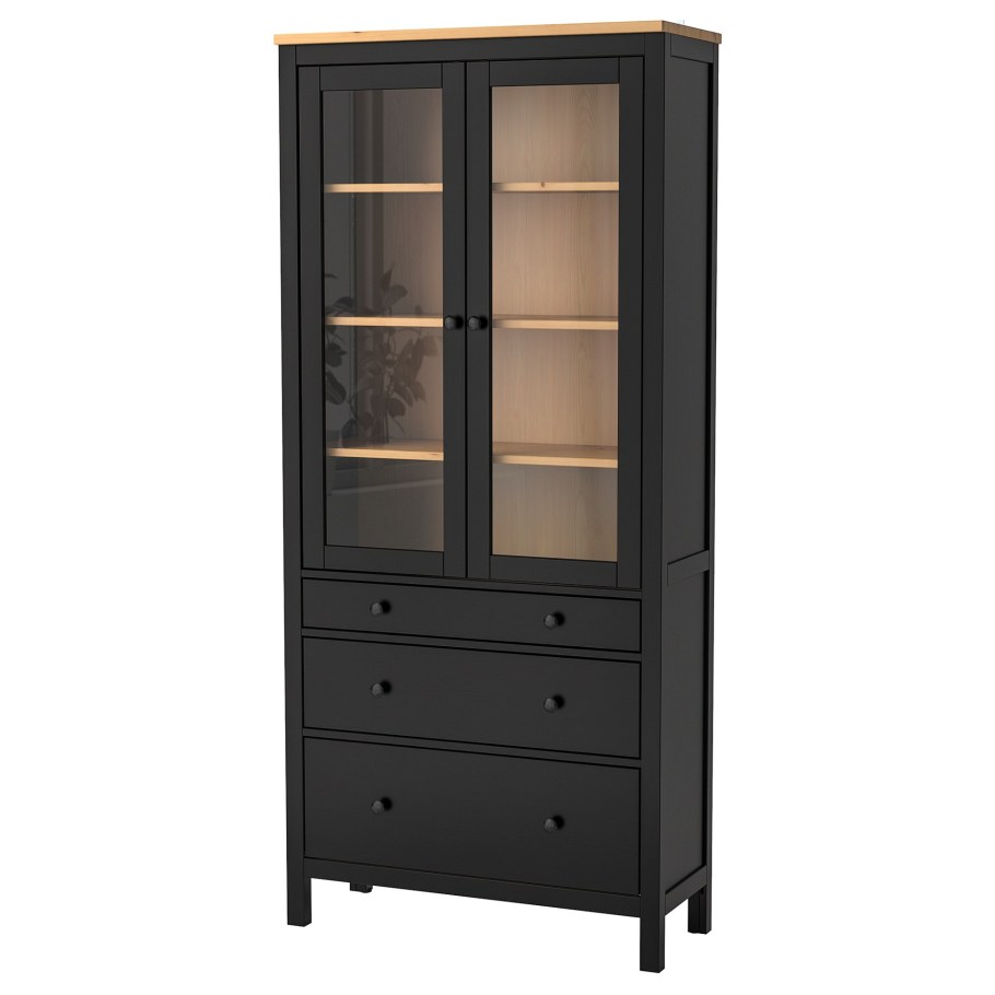 Шкаф-витрина hemnes ikea
