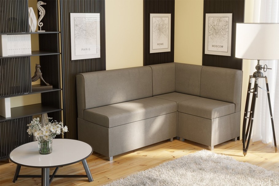 Современные угловые диваны для кухни
