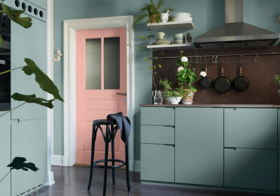 Мятная кухня икеа