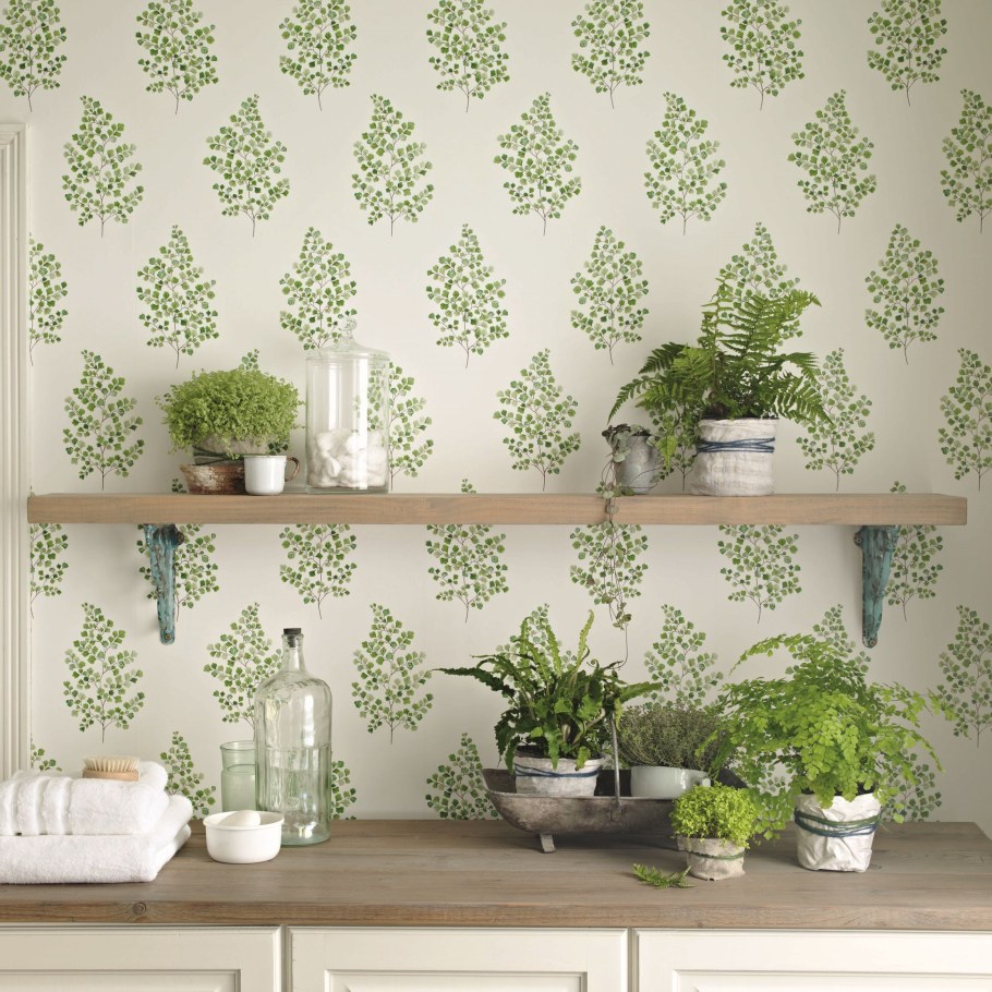 Растительный орнамент в интерьере стен