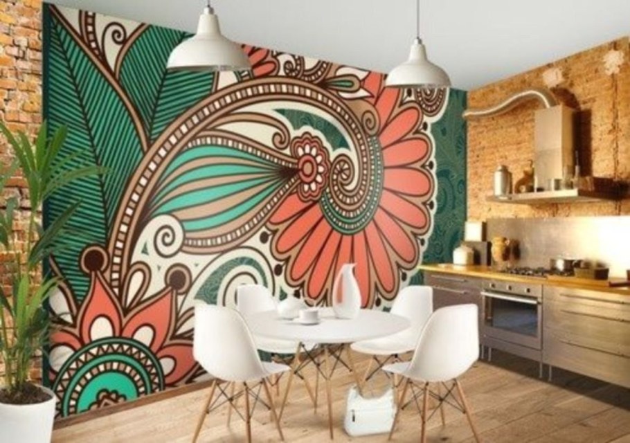 Настенная роспись на кухне